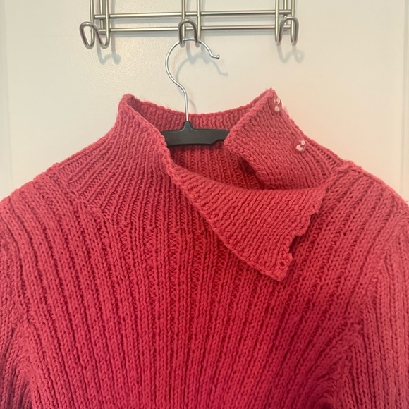 Pink Knit Women's Sweater - Picture 3 of 7